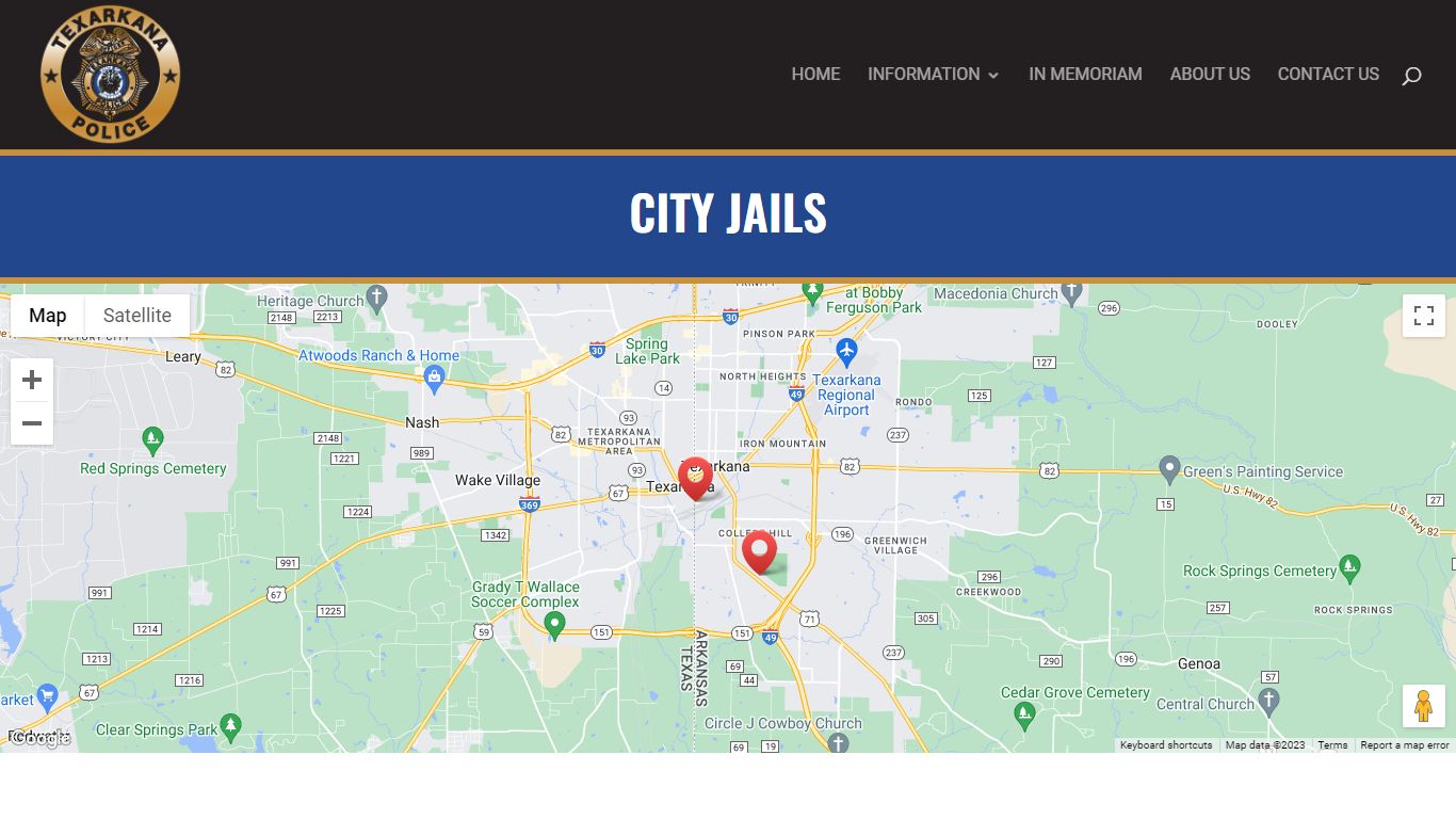 City Jails At The Texarkana, AR Police Department